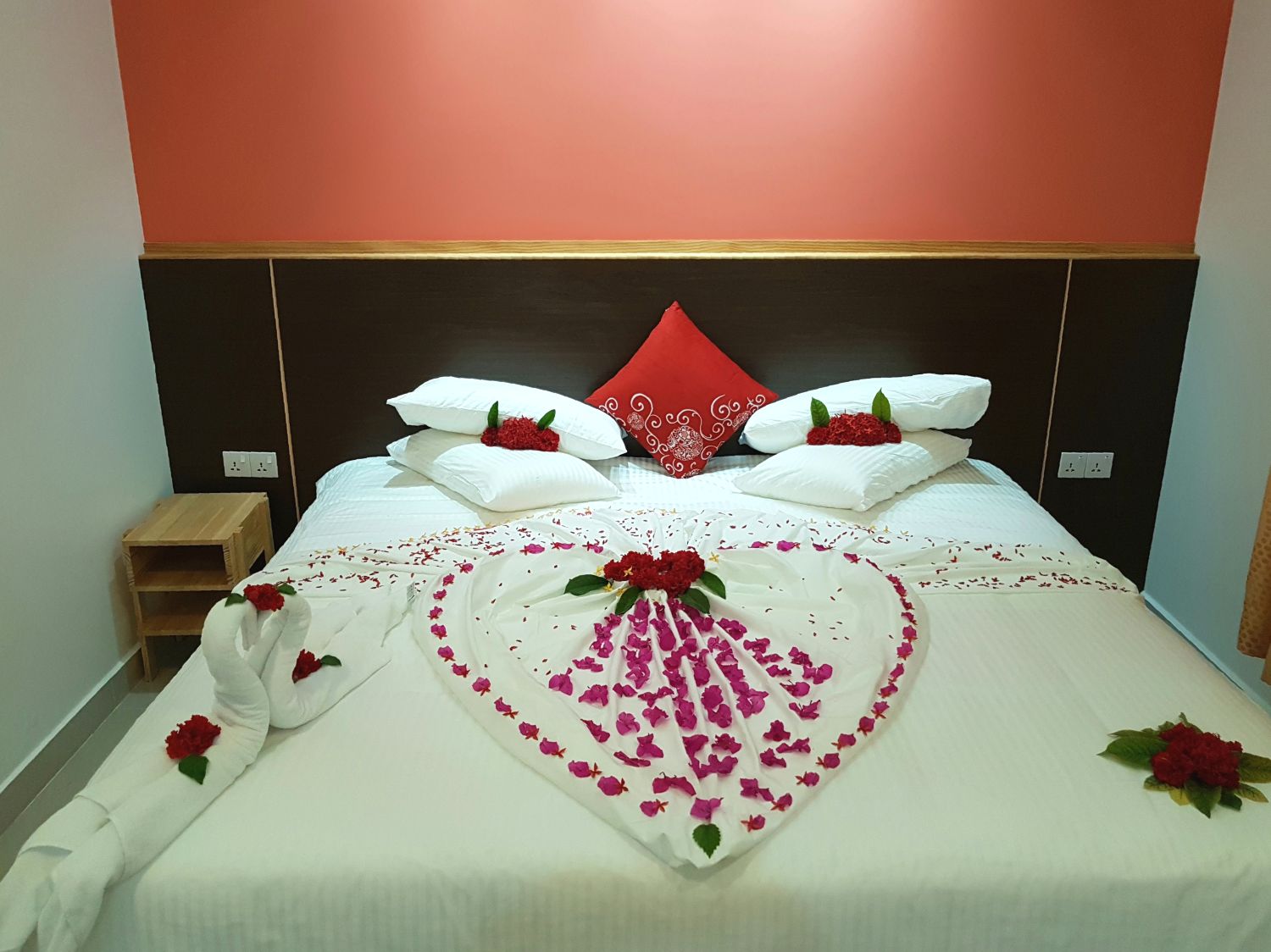 Comfortable guest room interior